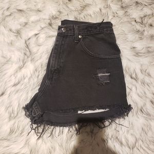 Denim cut off shorts